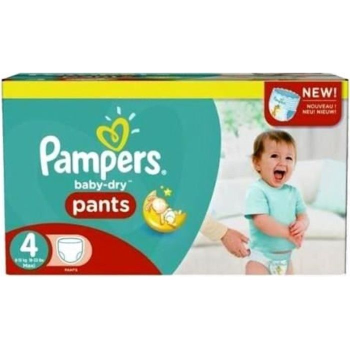 492 Couches Pampers Baby Dry Pants taille 4