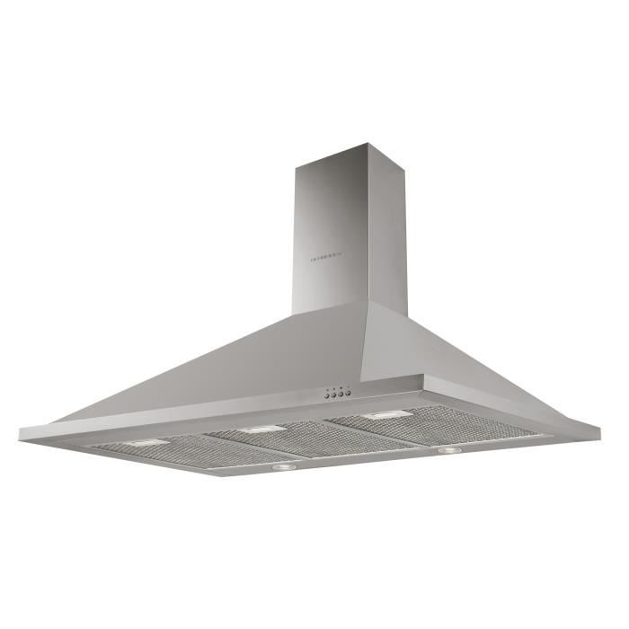 Hotte aspirante Schneider SL P1-90A+IXEZ 90 cm en inox / hotte cheminée avec filtre à graisse métallique lavable
