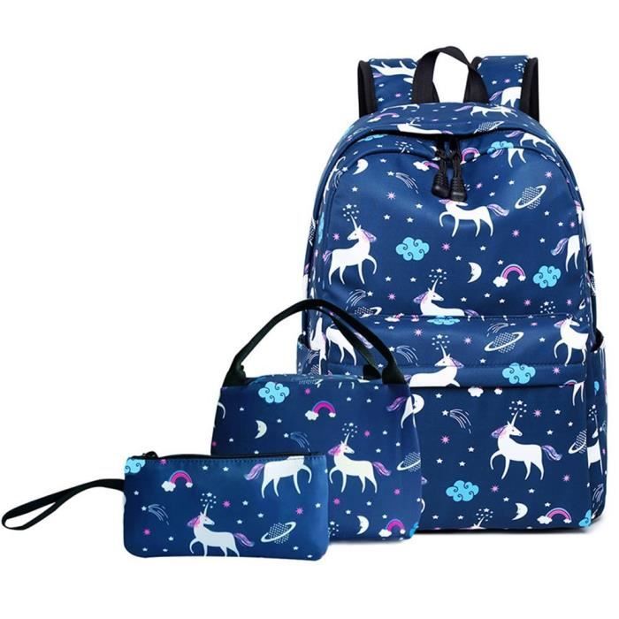 Sac à dos pour École Filles Les adolescents Sac de livre Ensemble Résistant à l'eau Ordinateur Portable Daypack‖3968