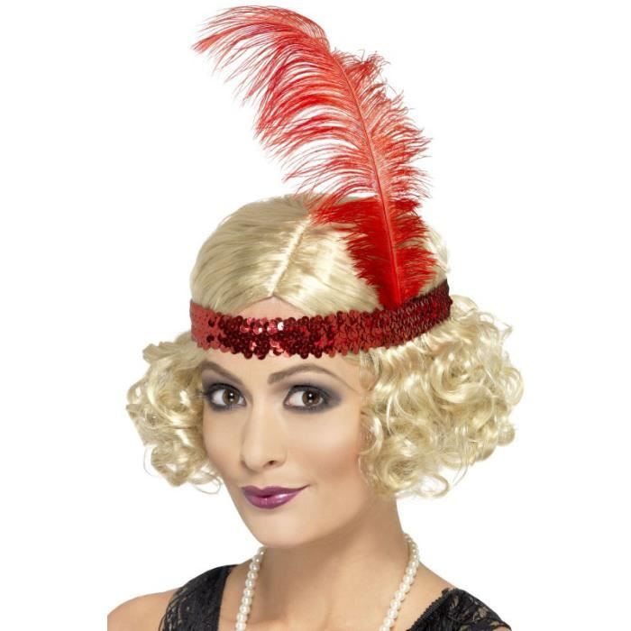 Perruque charleston blonde avec bandeau Taille …