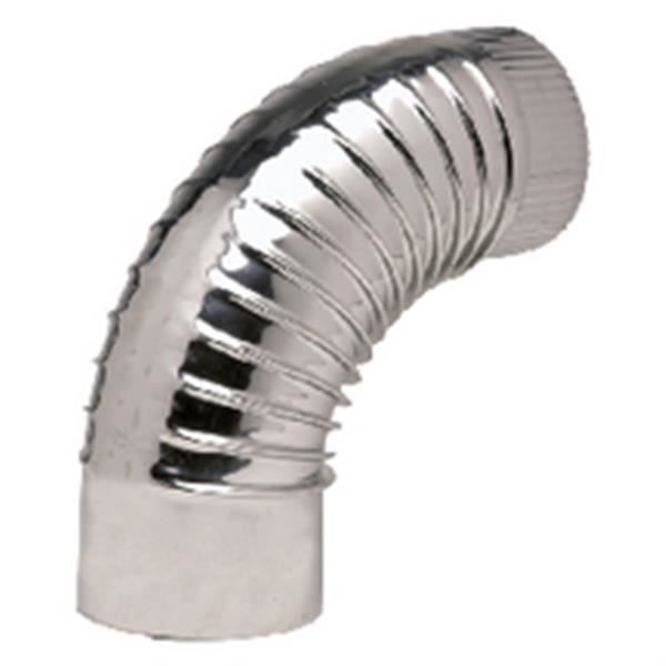 Ten Coude 90 plissé Inox 304 diamètre : 111 Réf. 362111