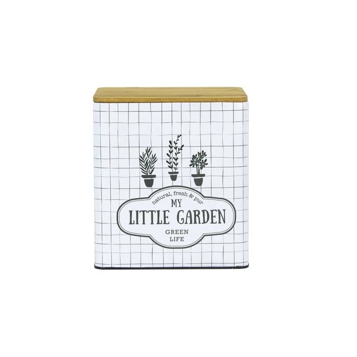 Boite de conservation en métal My Little Market - Blanc