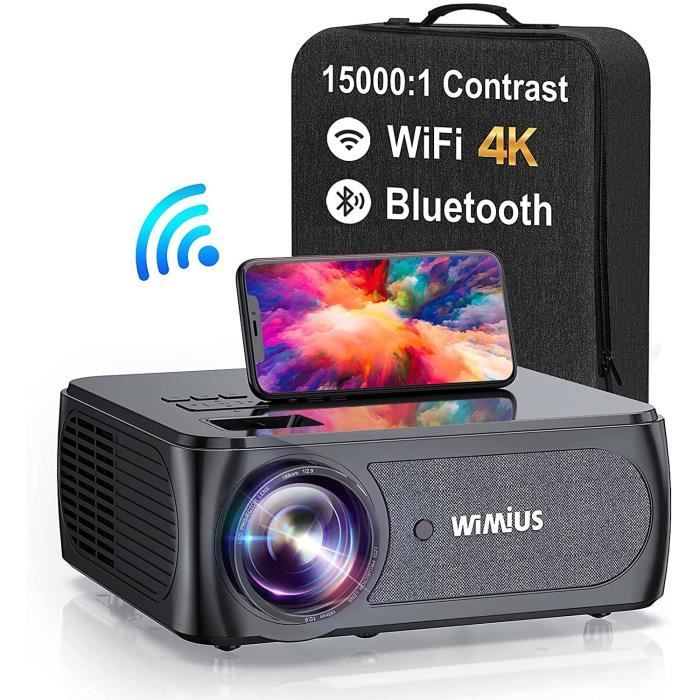 Vidéoprojecteur 5G WiFi Bluetooth, WIMIUS 9500 Lumens Full HD 1080P 4K 4P/4D Zoom RétroProjecteur Pour iOS,Android,PS5 HDMI AV USB