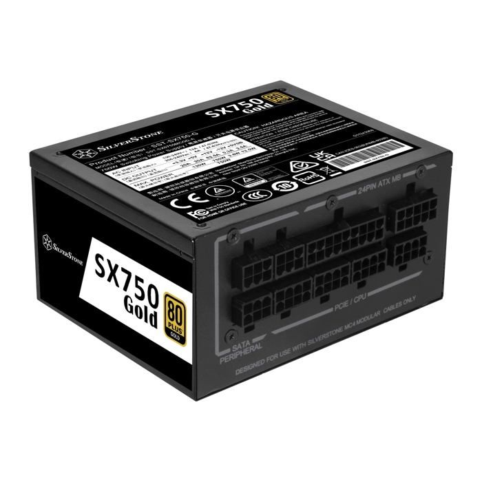 Alimentation Silverstone certifiée 80+ Gold SX750 Gold modulaire condensateurs japonais SFX - vue 2