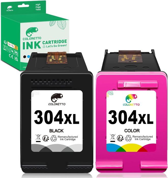 Lot De 2 Cartouches Encre Noir 304 XL Compatibles HP Deskjet 2630 | Marque Best Office Supplies