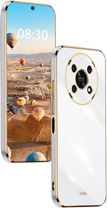 DOINK Custodia Colorata Pendenza Per Honor Magic4 Lite 5G, Silicone TPU Traslucido Con Paraurti Antiurto E Anello Per Cinturino, Oro Rosa