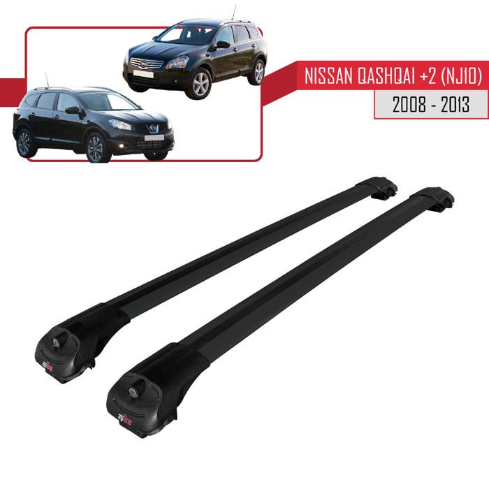 Barres De Toit ACPA AUTO Pour Nissan Qashqai 2 (J11) 2014-2017 - Grises Aluminium - Porte-bagages 75kg