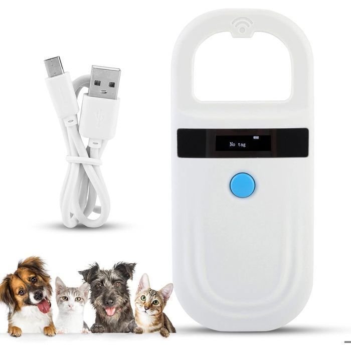 Comparer les prix de Lecteur D'identification d'animal de Compagnie, D'identification de Puce d'animal Rechargeable Lecteur Portable RFID EMID pour