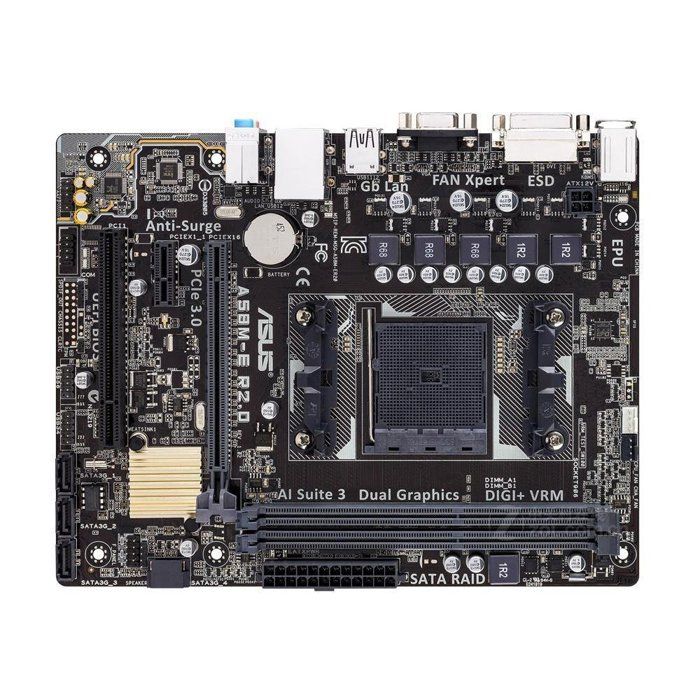 Carte mère ASUS A58M-E R2.0 AMD A58 Socket FM2/FM2+ 2xDDR3 32GB Micro ATX - Asus