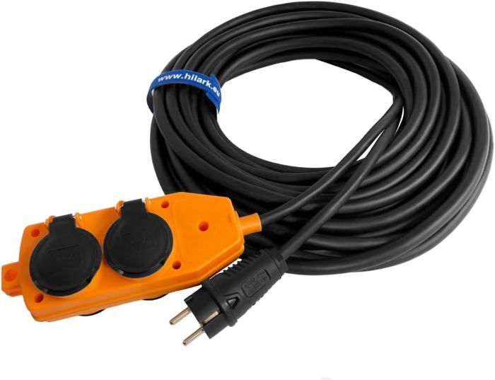 Rallonge électrique H07RN-F 3g2,5 Avec Séparateur 2 Prises 2m - Rallonge Electrique
