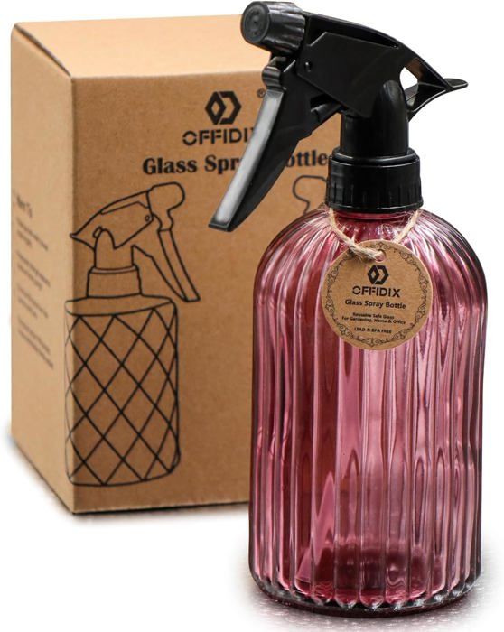 Lot De 2 Vaporisateurs En Verre Marron Avec Buse Réglable - Pour Nettoyage, Jardinage, Huiles Essentielles