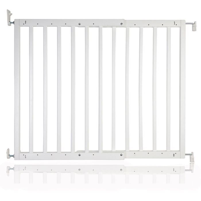 Comparer les prix de Barrière de Sécurité - Safetots - Bois Robuste - Fixation par Vis - 63,5cm à 105,5cm - Blanc