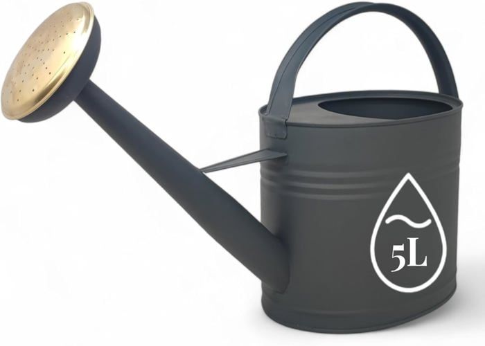 Arrosoir Métallique Galvanisé 5 Litres Avec Bec Long Et Buse D'arrosage - Pour Intérieur Et Extérieur - Design élégant Et Durable - 8