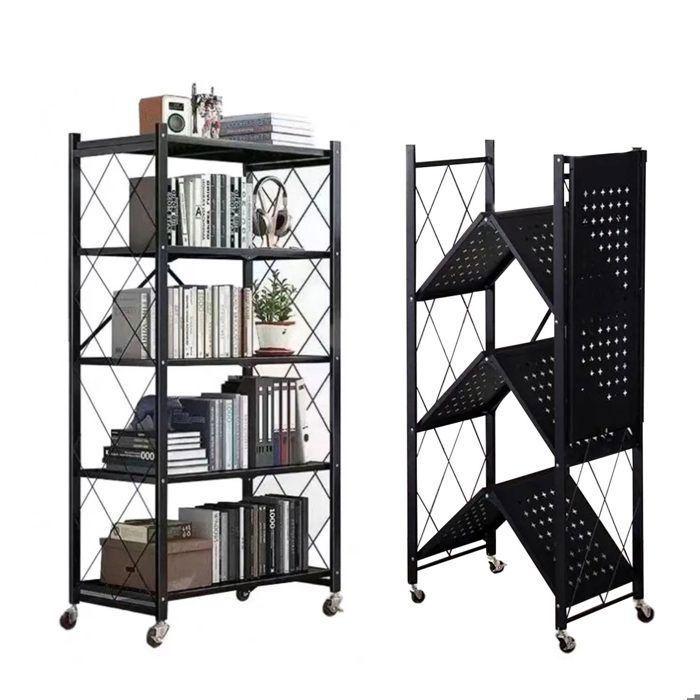 Étagère bibliothèque noir 37 x 72 x 163 cm - Étagère de Rangement - pour Salon Bureau Salle à Manger - Moderne