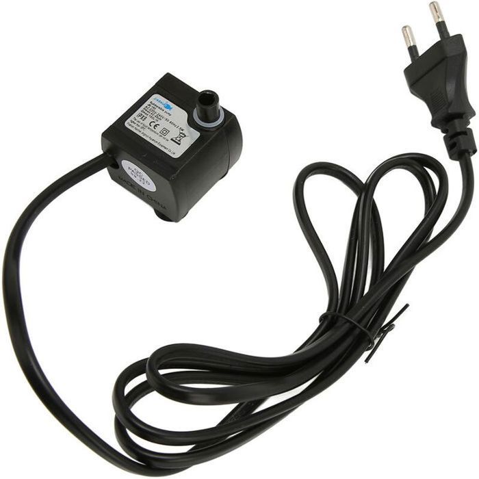 Meilleurs prix pour Mini Pompe à Eau Submersible Réglable Silencieuse Étanche IPX8 avec Ventouse pour Aquarium, Prise EU 220-240V