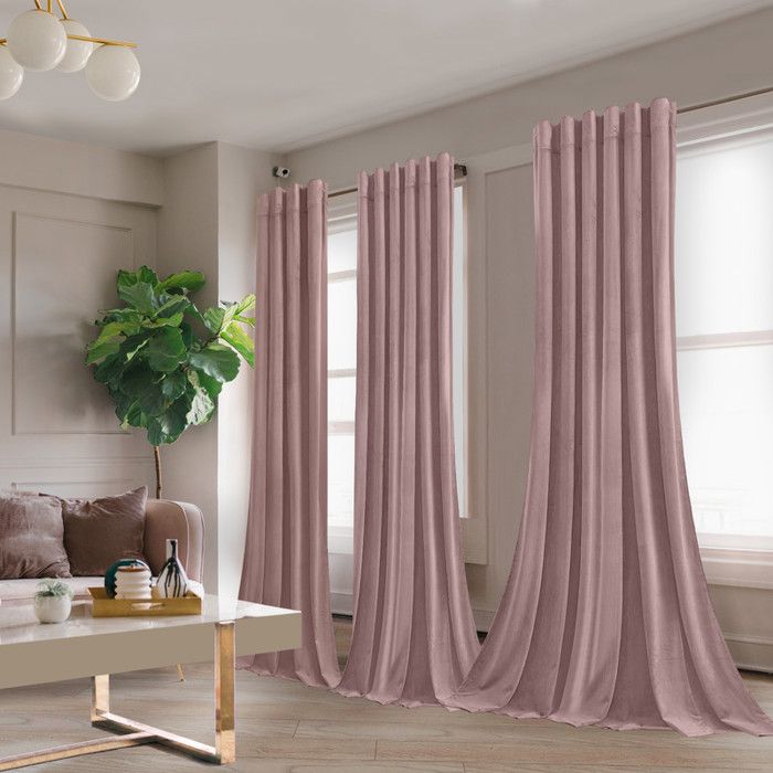 Paire De Rideaux Occultants Lush Decor - Rose - 132x213 Cm - Œillets Isolants