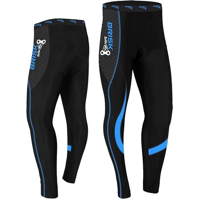 Pantalon de cyclisme - BRISK BIKE - Model 1 Pro - Collant avec coussin intégré - Bleu - Respirant