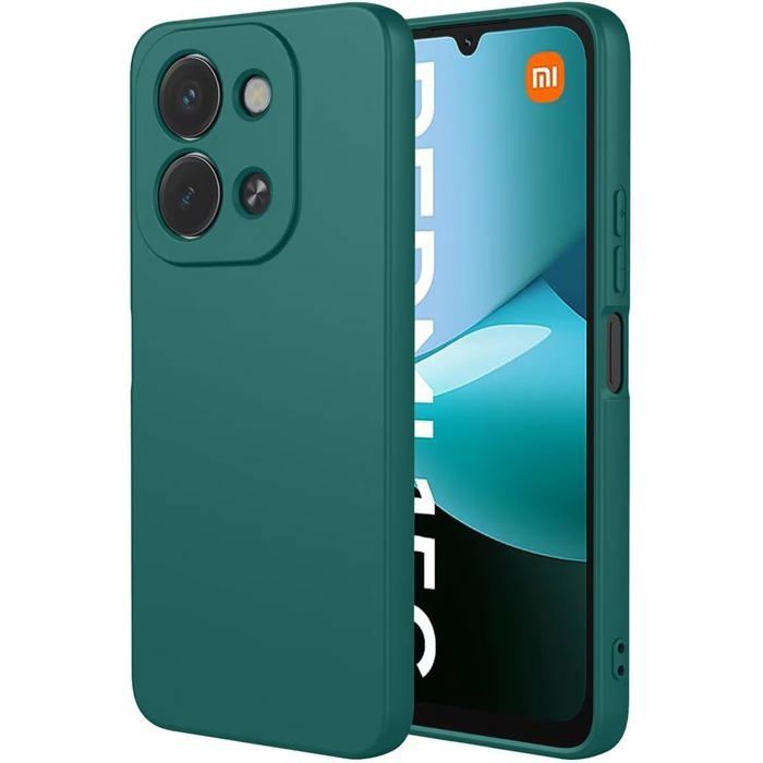TAUYN Coque Pour Xiaomi Redmi 12C / Poco C55, Motif Smiley Vert, Protection Choc, PC + TPU, Fine, Chargement Sans Fil Compatible
