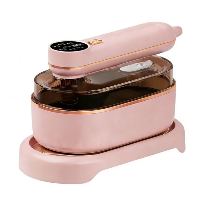 Centrale Vapeur avec table à repasser et fer suspendu 6 réglages de température écran LCD arrêt automatique après 8 min rose - Napasa