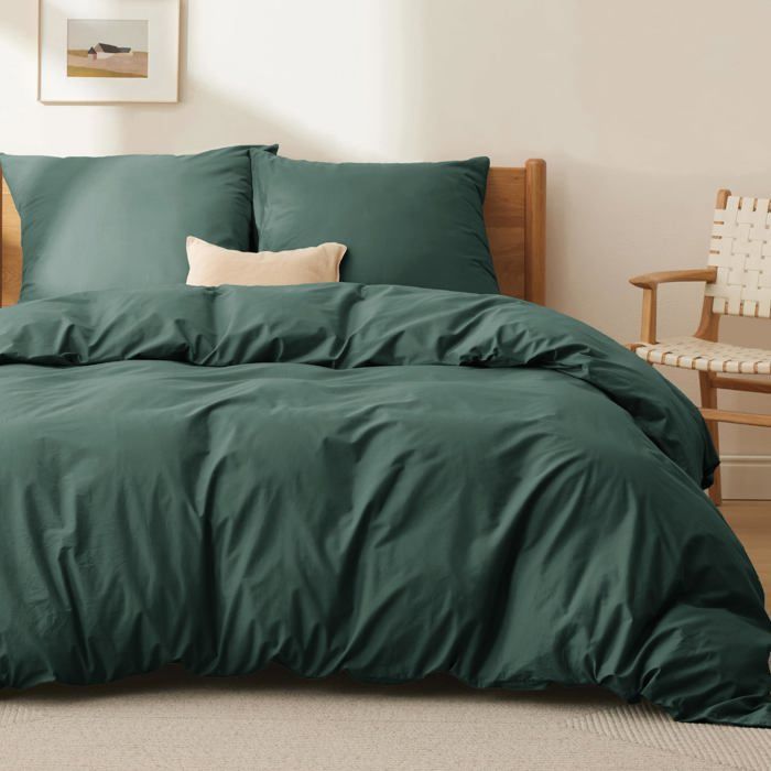 Parure de couette-Bedsure-Vert jungle-200x200cm-100% coton - Toutes saisons