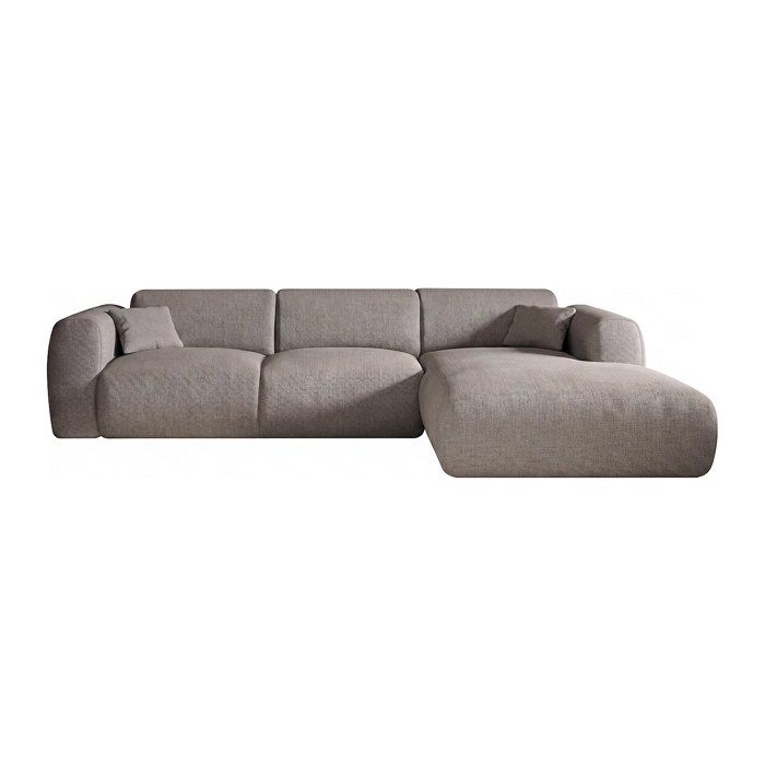 Grand canapé dangle droit en tissu gris POGNI de Maison Céphy