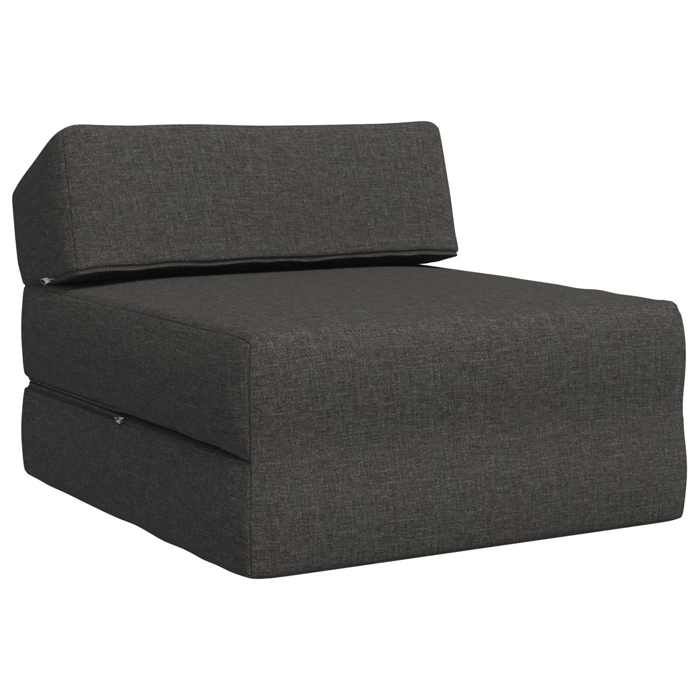Banquette-lit - Canapé-lit pliable - vidaXL - tissu - gris foncé - 60 x 70 x 41 cm 9602207