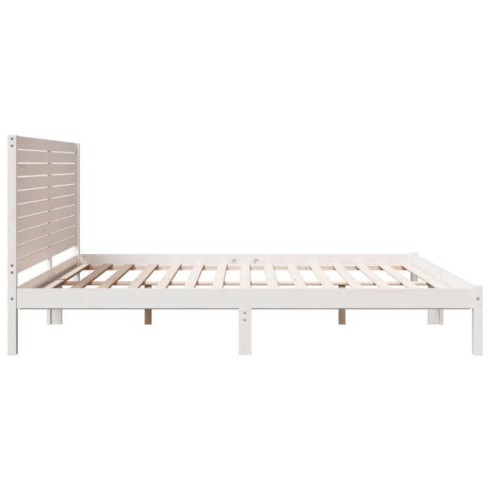 Cadre de lit extra long sans matelas 180x220 cm bois massif_2 ans garantie_34398