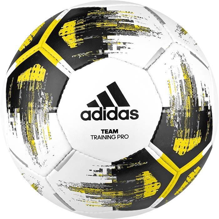 Ballon adidas Team Training Pro - blanc-jaune-noir - Taille 4