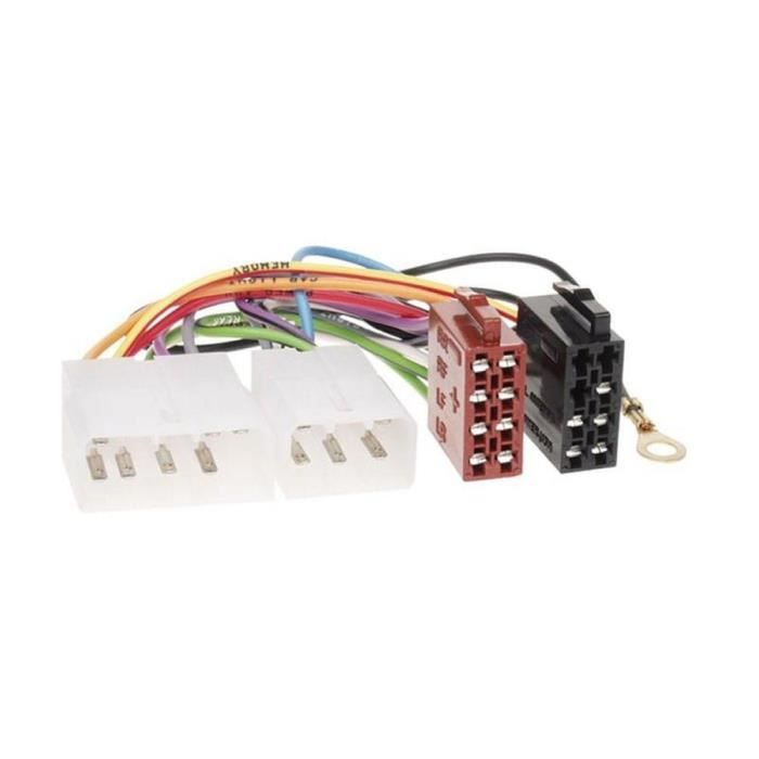 2 Connecteurs ISO Autoradio 8 Pins Précâblés – Adaptateur Universel Pour Alpine, Becker, JVC, Kenwood Et Autres