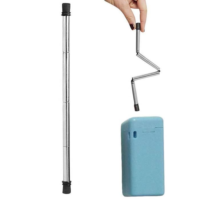 Réutilisable Métalliques En Acier Inoxydable Pliable Paille Portable Pliant Paille