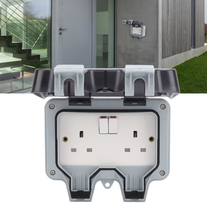 Boîte De Prise Extérieure étanche - 6 Prises, Avec Serrure, Idéale Pour Charge Voiture électrique Et Usage Jardin