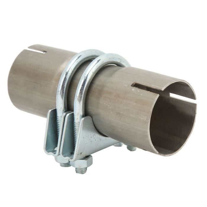 Ashata coupleur de tuyau d'échappement 45mm tuyau d'échappement bout à bout joint en acier inoxydable haute résistance sans