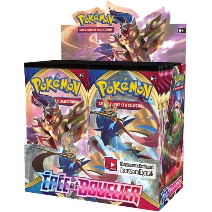 LOT DE 36 PAQUETS DE 10 CARTES BOOSTER SUPPLEMENTAIRES POKEMON EPEE ET  BOUCLIER EB01