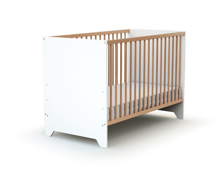 At4 Lit Gavroche Bois Et Blanc Cdiscount Puericulture Eveil Bebe