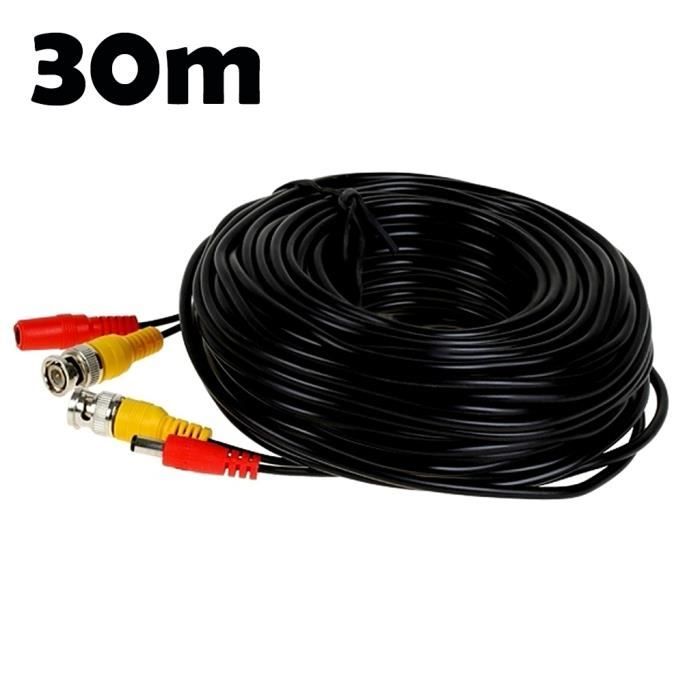 Generique Video Bnc Et Dc Power Extension Cable Connecteur Plomb Avec Camera De Surveillance Securite Cctv Connecteur 30m Cable Tv Video Son Avis Et Prix Pas Cher Cdiscount