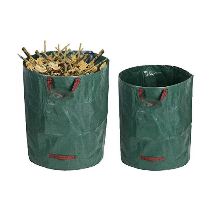 Sac à Feuilles De Jardin étanche 68x68x70 Cm - Poignées Renforcées, Pliable - Pour Déchets Verts, Rangement, Camping