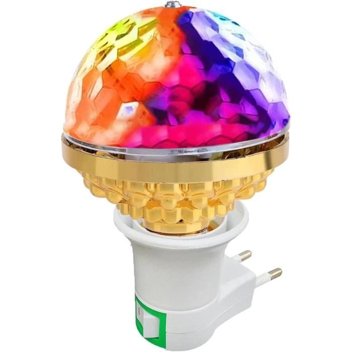 Lumière Boule Magique Rotative Colorée,Ampoule Boule Magique Rotative