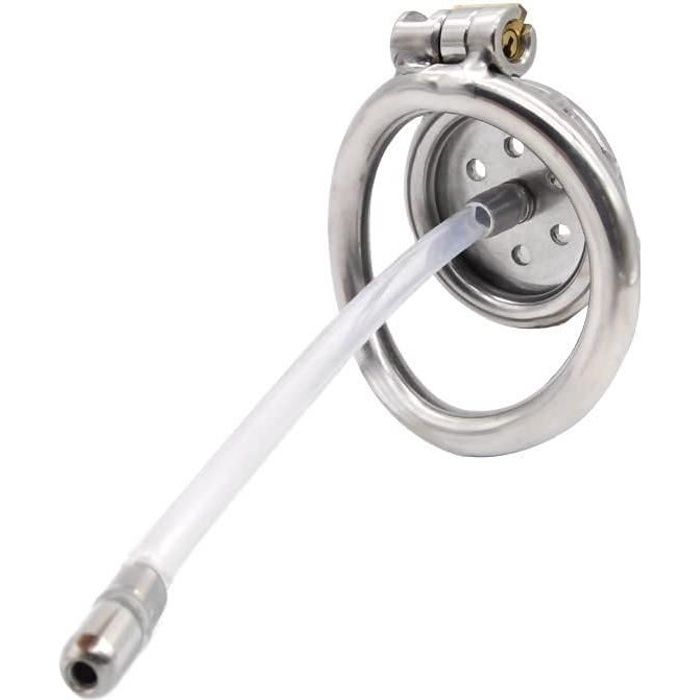 Comparer les prix de Cages De Chasteté - Flat Chastity Cage Lock Hommes Tube Silicone Design Sombre Bonne Dissimulation Pén