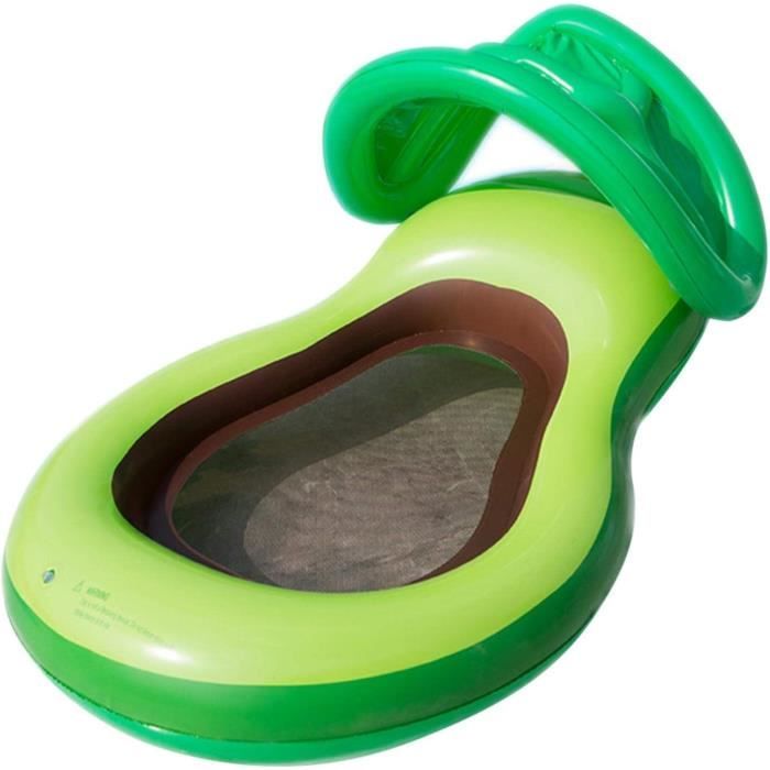 Flottant Lit Fauteuil Gonflable de Piscine, Bouée Hamac avec Auvent