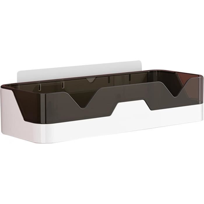 Étagère D'angle Murale Salle De Bain - Porte-Shampoing En Fer Noir - Organisateur Douche - 13