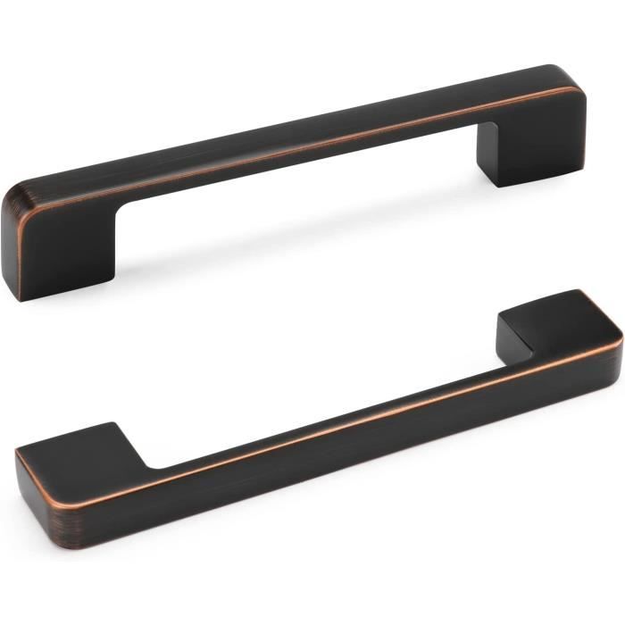 luluxing Lot de 6 poignées de placard en bois de 11,2 cm à double trou