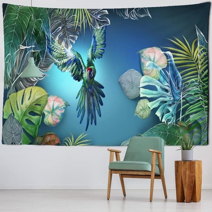 Homme et animal dans la jungle profonde Tenture murale