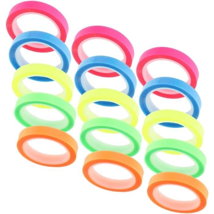 10 Rouleaux De Ruban Surligneur - Ruban Adhésif Transparent Coloré