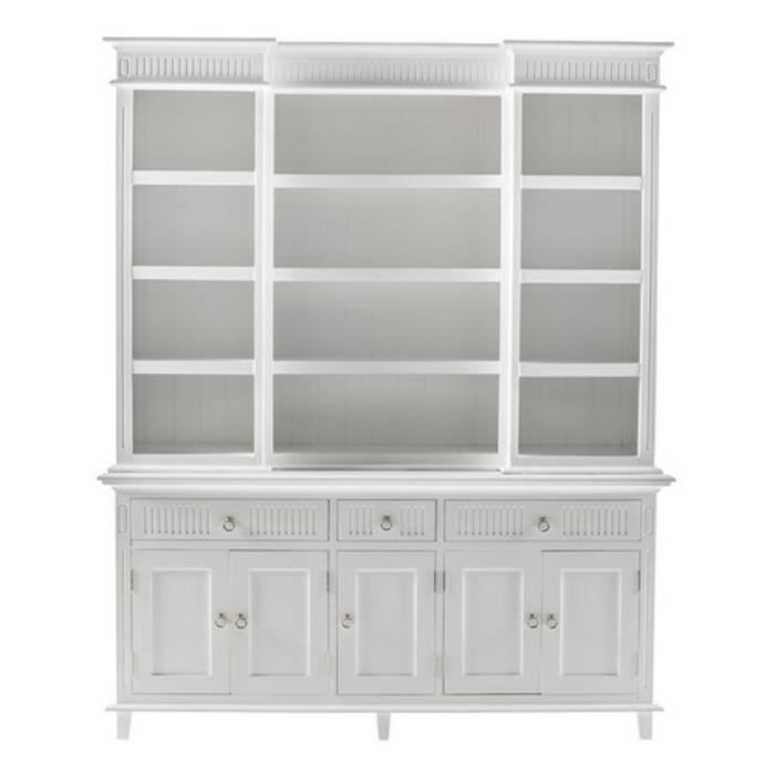 Vitrine En Pin Massif Corona - 103,5x42x180 Cm, Portes Vitrées, étagères, Finition Miel