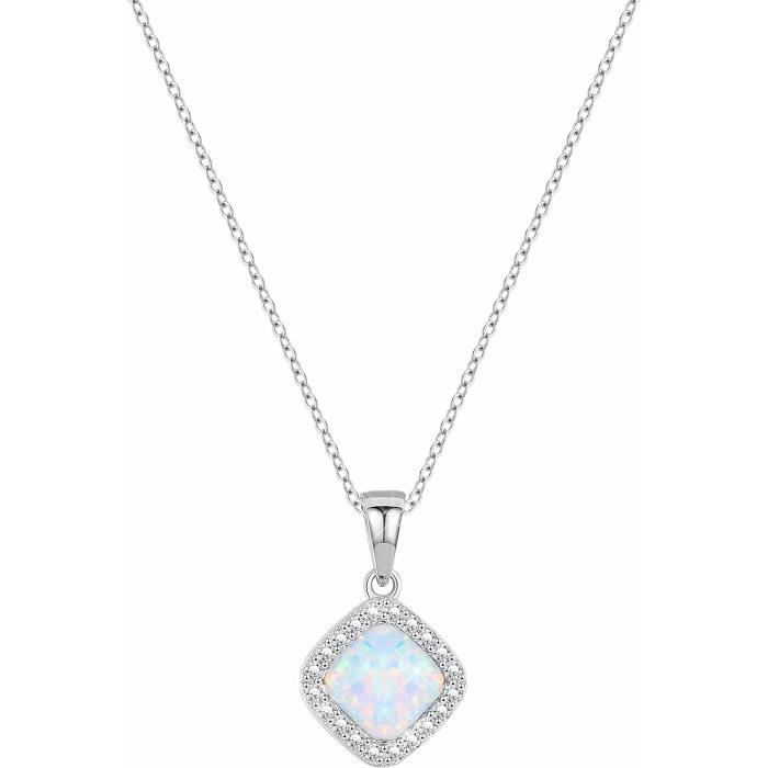 Yumilok Collana Donna Con Ciondolo Farfalla In Argento 925 – Con Zirconi E Opale, Catena 40+5 Cm, Gioiello Elegante, Regalo - 3