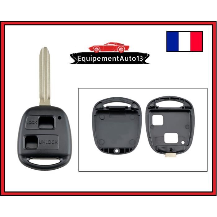 COQUE BOITIER CLE TOYOTA YARIS RAV4 PRIUS COROLLA 2 BOUTONS