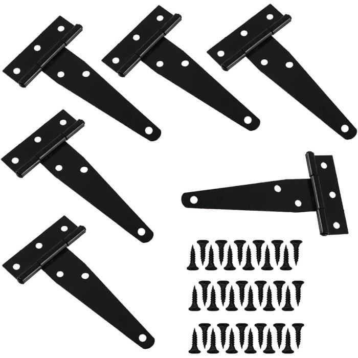 Charnière En T Noire 300 Mm – Acier, Pour Porte, Volet Ou Abri – Armar Trading Ltd (neuve Sous Emballage)