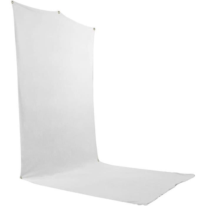 Toile Photo Backdrop Travel Backdrop Kit, Toile de Fond Blanche, Taille 1,52m x 3,66m, Toile ...
