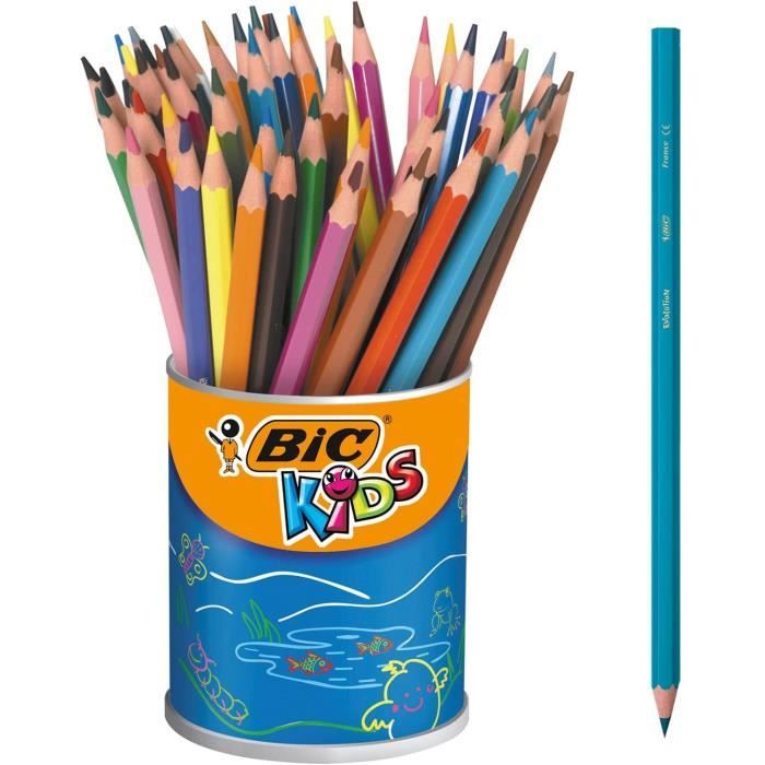 Kids Evolution ECOlutions Crayons de Couleur Enfant, Parfait pour l