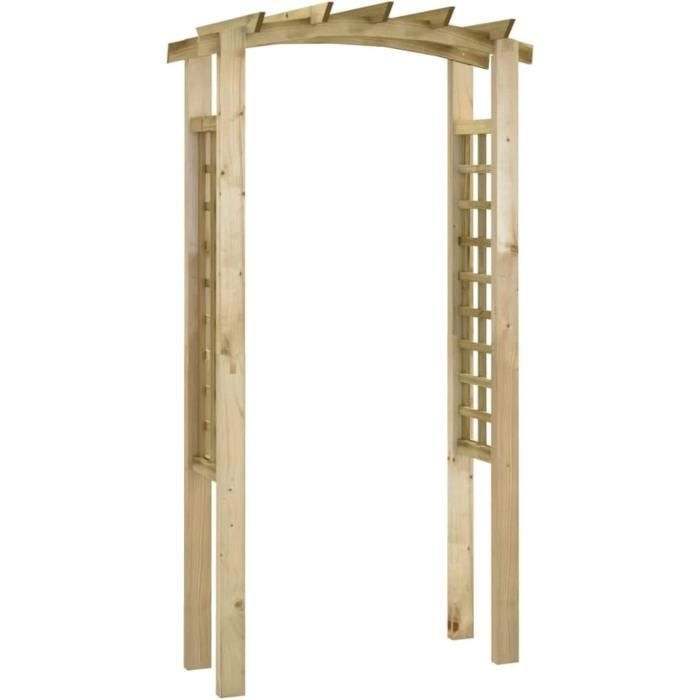 Arche en Treillis Arche de Jardin en Bois pour Plantes Grimpantes Arche à Rosiers 110x60x220 cm Bois de pin Massif imprégné[28]